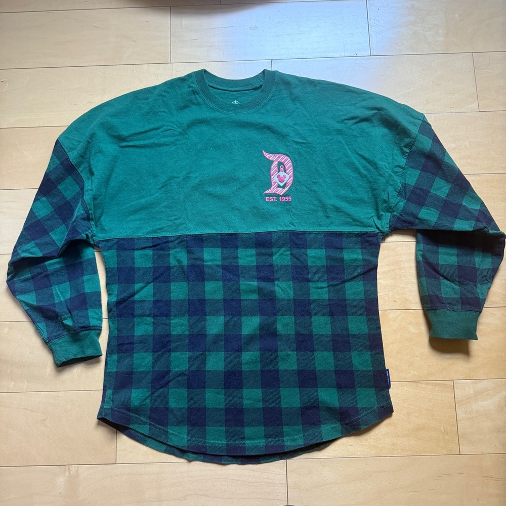 Disney Parks Christmas Green Tartan Spirit Jersey